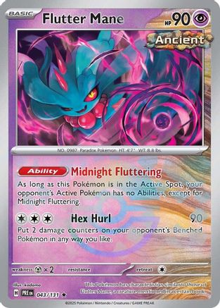Flutter Mane (Poke Ball Pattern) 043/131 - Holofoil SV Prismatic Evolutions - Rare