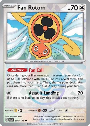 Fan Rotom (Poke Ball Pattern) 085/131 - Holofoil SV Prismatic Evolutions - Common