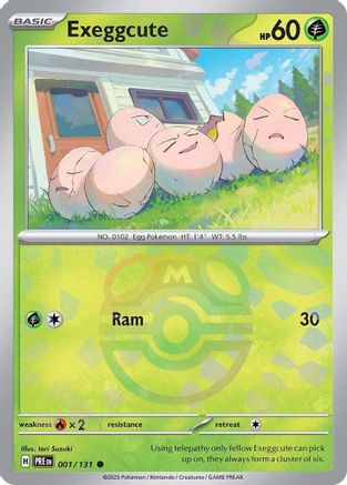 Exeggcute (Master Ball Pattern) 001/131 - Holofoil SV Prismatic Evolutions - Common