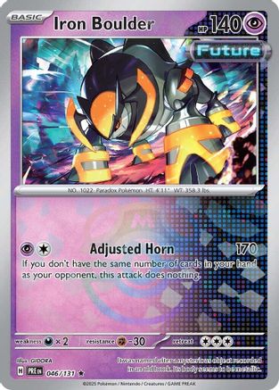 Iron Boulder (Master Ball Pattern) 046/131 - Holofoil SV Prismatic Evolutions - Rare