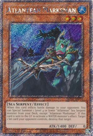 Atlantean Marksman (Platinum Secret Rare) (RA04-EN009) - Quarter Century Stampede 1st Edition