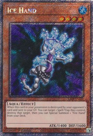 Ice Hand (Platinum Secret Rare) (RA04-EN225) - Quarter Century Stampede 1st Edition