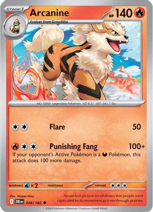 Arcanine 028 SV10 Destined Rivals - Uncommon