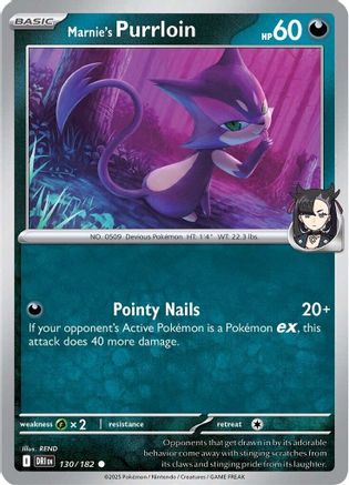 Marnie's Purrloin 130 SV10 Destined Rivals - Common