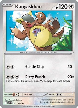Kangaskhan 151/182 - Reverse Holofoil SV10 Destined Rivals - Common