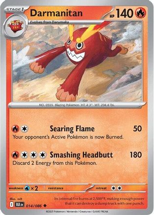 Darmanitan 014/086 SV Black Bolt - Uncommon