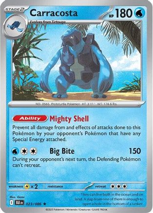 Carracosta 023/086 - Reverse Holofoil SV Black Bolt - Rare
