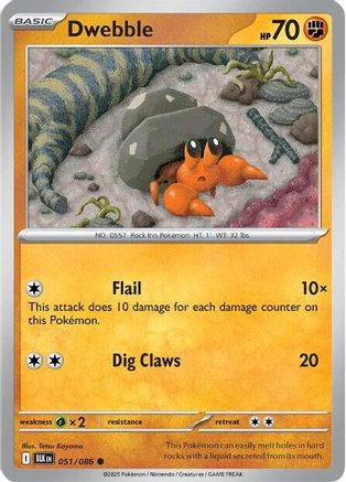 Dwebble 051/086 SV Black Bolt - Common