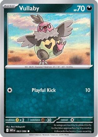 Vullaby 063/086 - Reverse Holofoil SV White Flare - Common