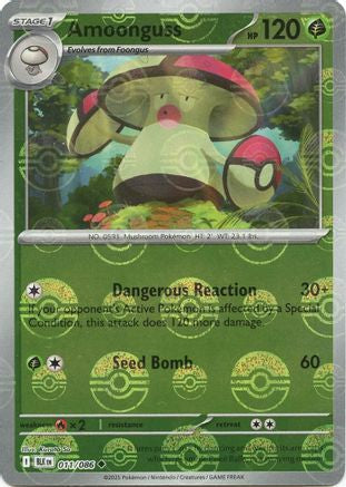 Amoonguss (Poke Ball Pattern) 011/086 - Holofoil SV Black Bolt - Uncommon