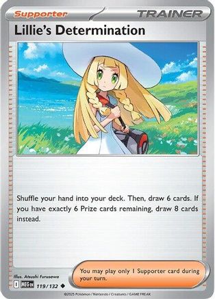 Lillie's Determination 119/132 - Reverse Holofoil ME01 Mega Evolution - Uncommon