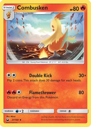 Combusken 027/168  - Reverse Holofoil SM  Celestial Storm - Uncommon