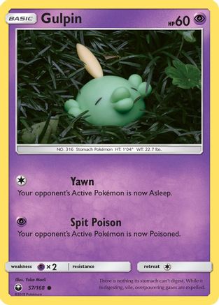 Gulpin 057/168  - Reverse Holofoil SM  Celestial Storm - Common
