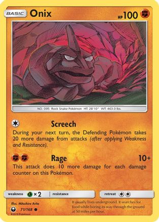 Onix 071/168  SM  Celestial Storm - Common