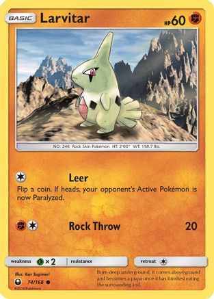 Larvitar 074/168  SM  Celestial Storm - Common
