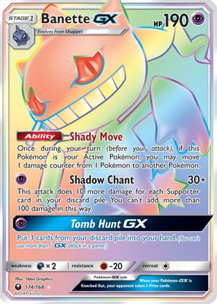 Banette GX (Secret) 174  - Holofoil SM  Celestial Storm - Secret Rare