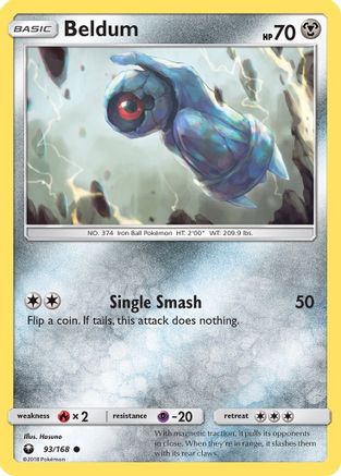 Beldum (93) 093  - Reverse Holofoil SM  Celestial Storm - Common