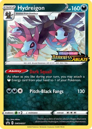 Hydreigon SWSH037  - Holofoil SWSH Sword & Shield Promo Cards - Promo