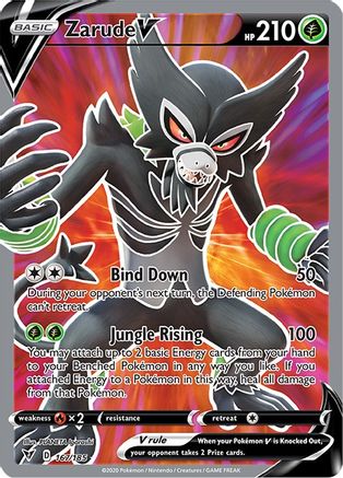 Zarude V (Full Art) 167/185  - Holofoil SWSH04 Vivid Voltage - Ultra Rare