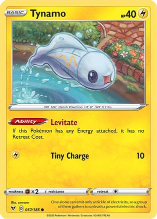 Tynamo 057/185  - Reverse Holofoil SWSH04 Vivid Voltage - Common