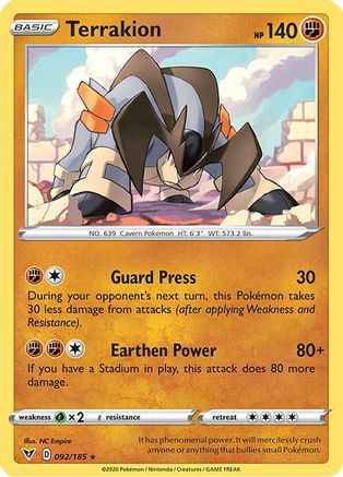Terrakion 092/185  SWSH04 Vivid Voltage - Rare