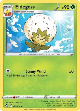 Eldegoss 025/264  - Reverse Holofoil SWSH08 Fusion Strike - Uncommon
