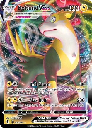 Boltund VMAX 104/264  - Holofoil SWSH08 Fusion Strike - Ultra Rare