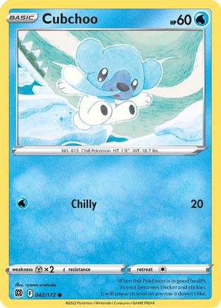 Cubchoo 042/172  SWSH09 Brilliant Stars - Common