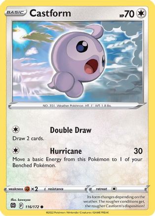 Castform 116/172  SWSH09 Brilliant Stars - Common