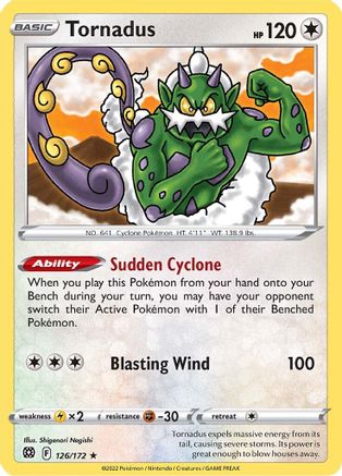 Tornadus 126/172  SWSH09 Brilliant Stars - Rare