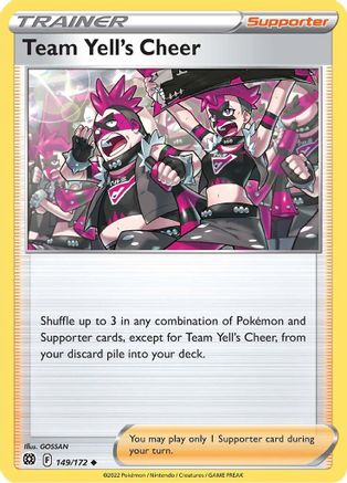 Team Yell's Cheer 149/172  SWSH09 Brilliant Stars - Uncommon