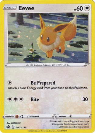 Eevee SWSH190  - Holofoil SWSH Sword & Shield Promo Cards - Promo