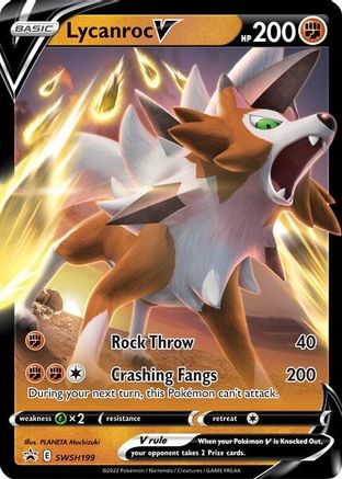 Lycanroc V SWSH199  - Holofoil SWSH Sword & Shield Promo Cards - Promo