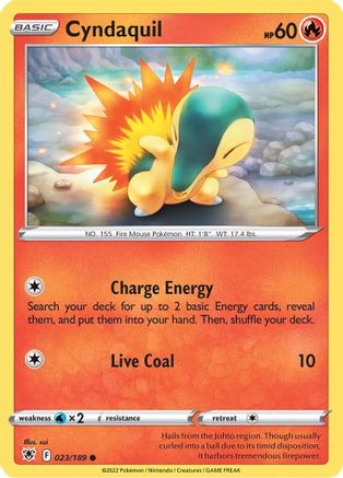 Cyndaquil 023/189  SWSH10 Astral Radiance - Common