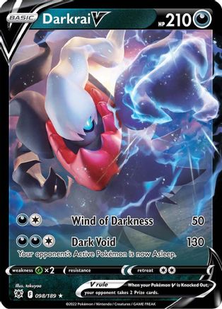 Darkrai V 098/189  - Holofoil SWSH10 Astral Radiance - Ultra Rare