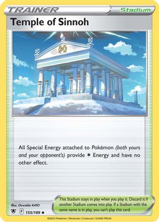 Temple of Sinnoh 155/189  - Reverse Holofoil SWSH10 Astral Radiance - Uncommon