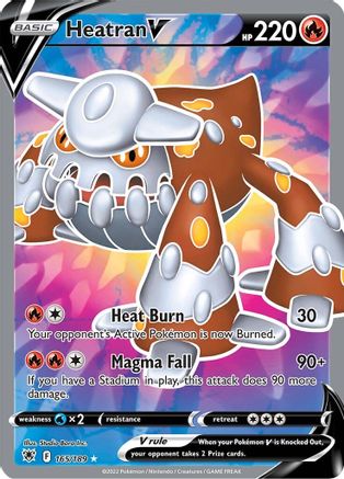 Heatran V (Full Art) 165/189  - Holofoil SWSH10 Astral Radiance - Ultra Rare