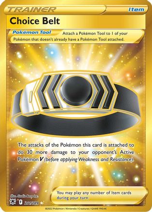 Choice Belt (Secret) 211/189  - Holofoil SWSH10 Astral Radiance - Secret Rare