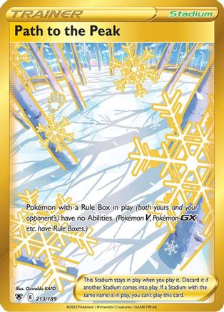 Path to the Peak (Secret) 213/189  - Holofoil SWSH10 Astral Radiance - Secret Rare