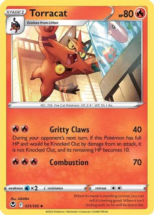 Torracat 031/195  SWSH12 Silver Tempest - Uncommon