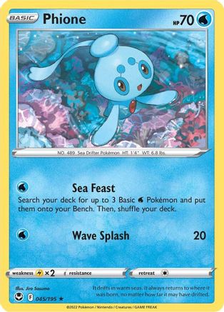 Phione 045/195  SWSH12 Silver Tempest - Rare