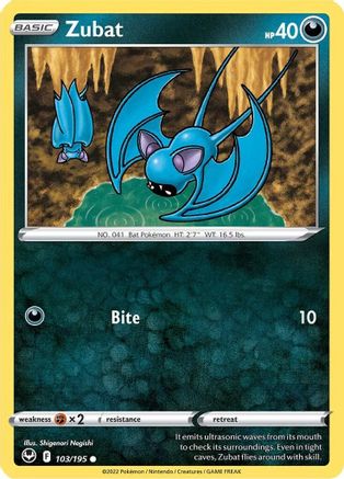Zubat 103/195  SWSH12 Silver Tempest - Common