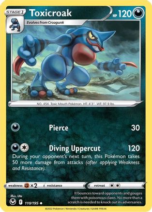 Toxicroak 110/195  SWSH12 Silver Tempest - Uncommon