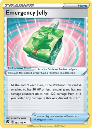 Emergency Jelly 155/195  - Reverse Holofoil SWSH12 Silver Tempest - Uncommon