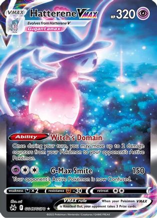 Hatterene VMAX GG47/GG70  - Holofoil Crown Zenith Galarian Gallery - Ultra Rare