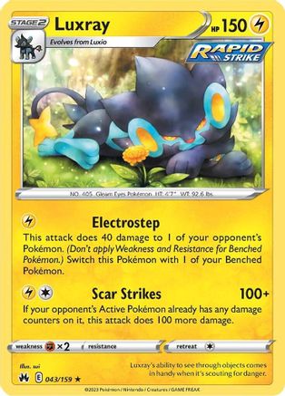 Luxray (43) 043/159  Crown Zenith - Rare
