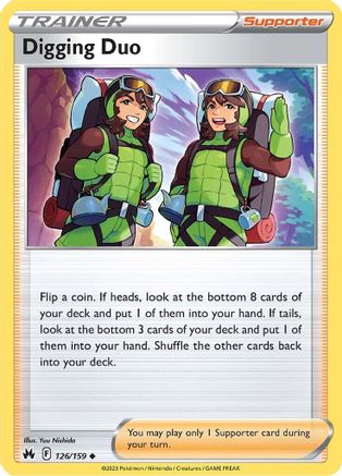 Digging Duo 126/159  - Reverse Holofoil Crown Zenith - Uncommon