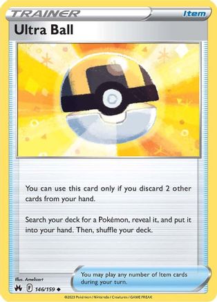Ultra Ball 146/159  - Reverse Holofoil Crown Zenith - Uncommon