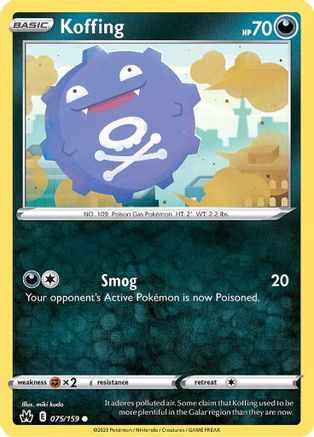 Koffing 075/159  Crown Zenith - Common