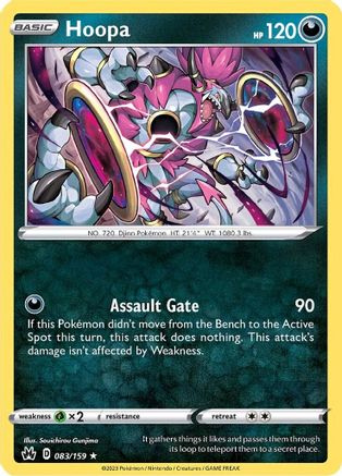 Hoopa 083/159  - Reverse Holofoil Crown Zenith - Holo Rare